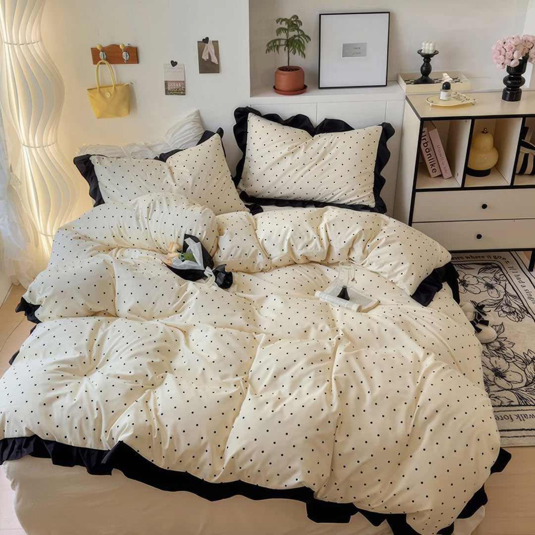 French Style Polka Dot Bedding Set