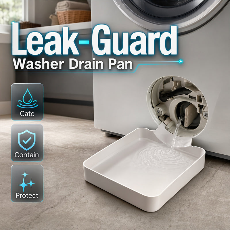 Front-Loading Washing Machine Drain Pan with High Anti-Splash Rim