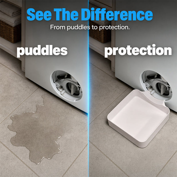 Front-Loading Washing Machine Drain Pan with High Anti-Splash Rim