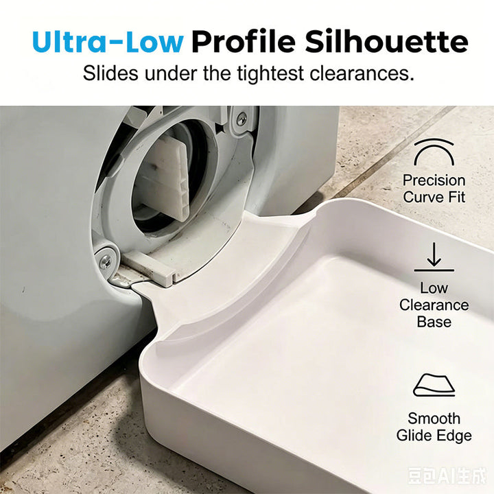 Front-Loading Washing Machine Drain Pan with High Anti-Splash Rim