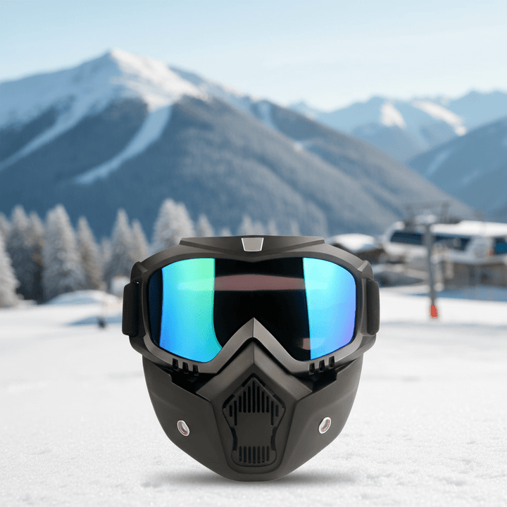 Full-Face Ski Mask with Shatterproof TPU Frame and Clear PC Lens