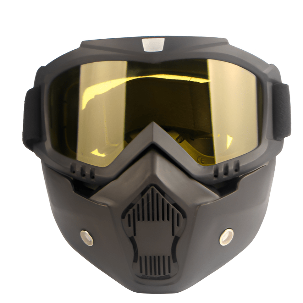 Full-Face Ski Mask with Shatterproof TPU Frame and Clear PC Lens