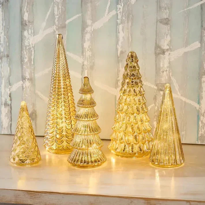 Full Set of Glowing Christmas Trees