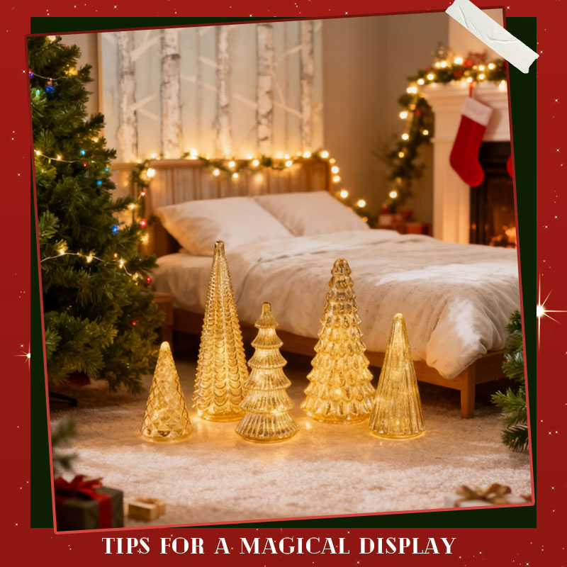 Full Set of Glowing Christmas Trees