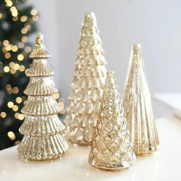 Full Set of Glowing Christmas Trees
