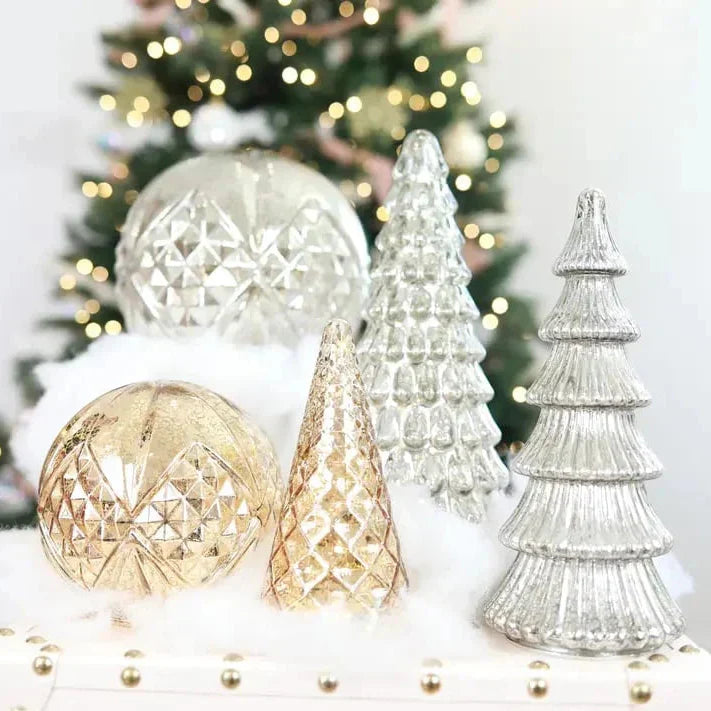 Full Set of Glowing Christmas Trees