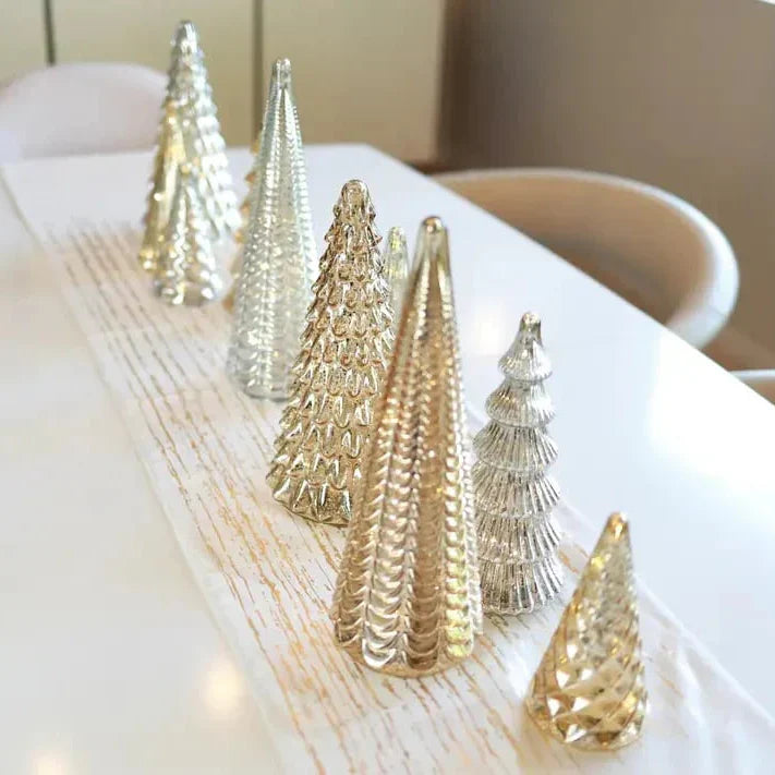 Full Set of Glowing Christmas Trees