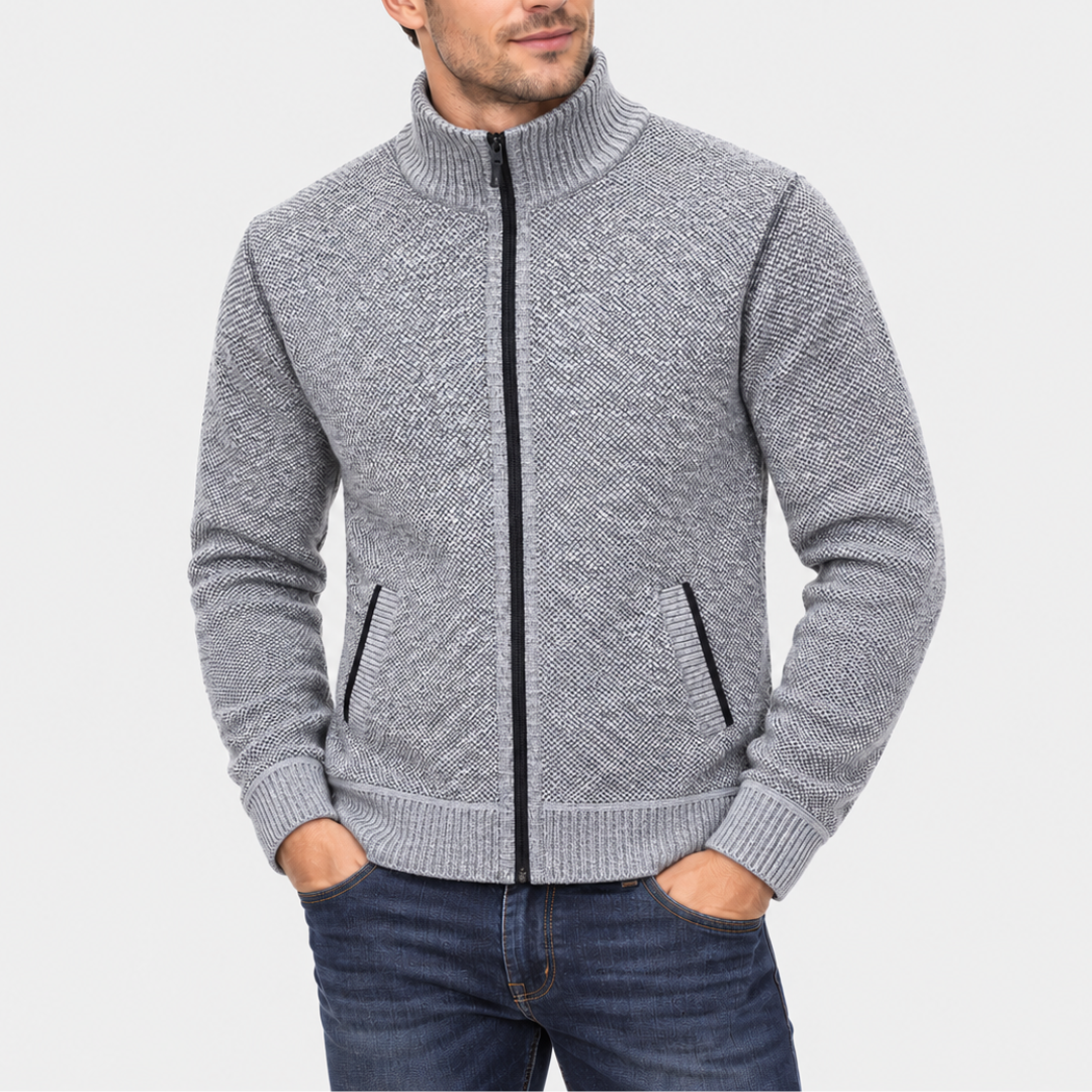 Full-Zip Lined Cardigan