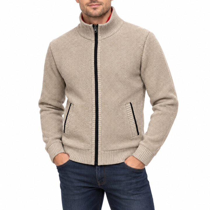 Full-Zip Lined Cardigan
