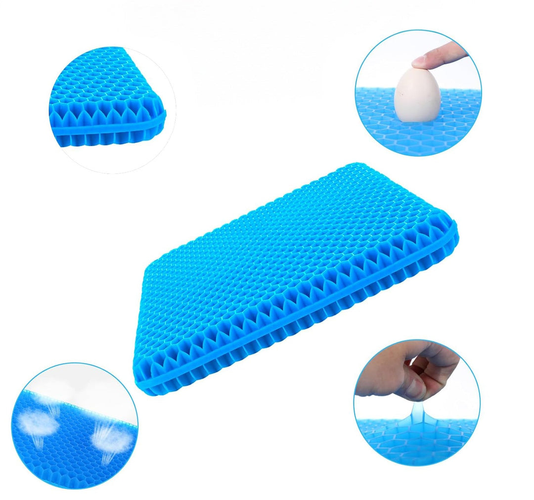 Gel Seat Cushion for Back and Hip Support