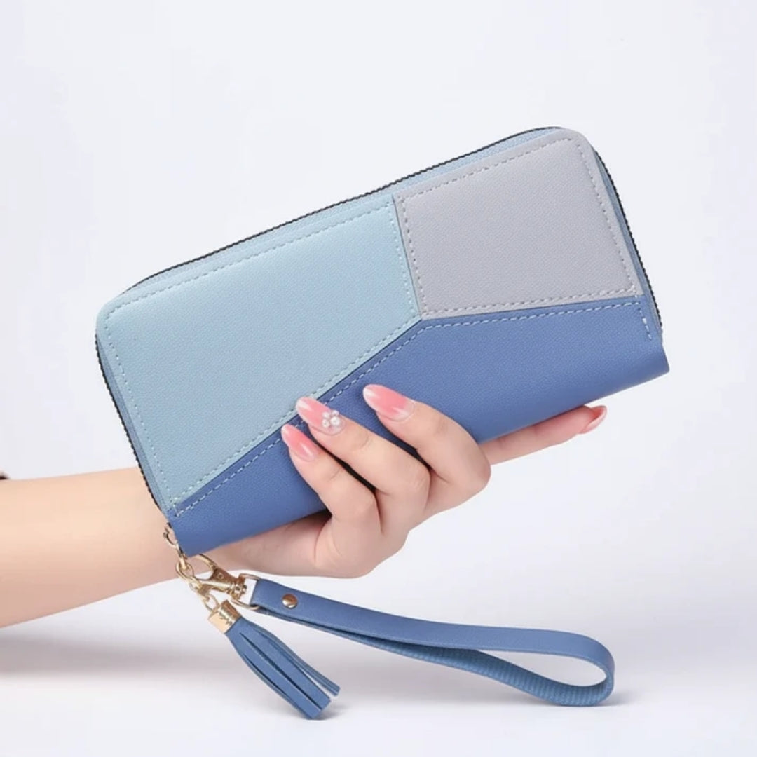 Geometric Wallet with Wrist Strap