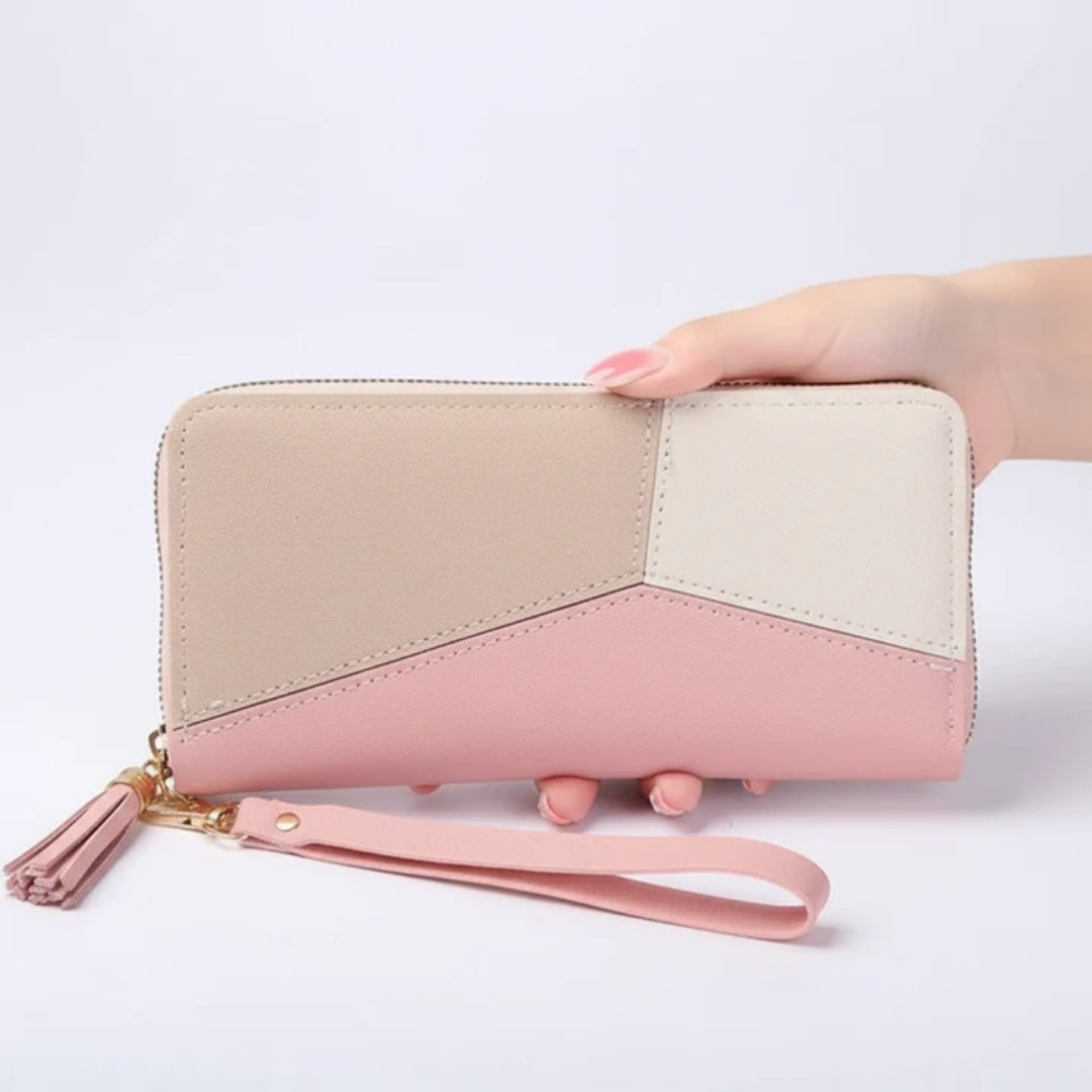 Geometric Wallet with Wrist Strap