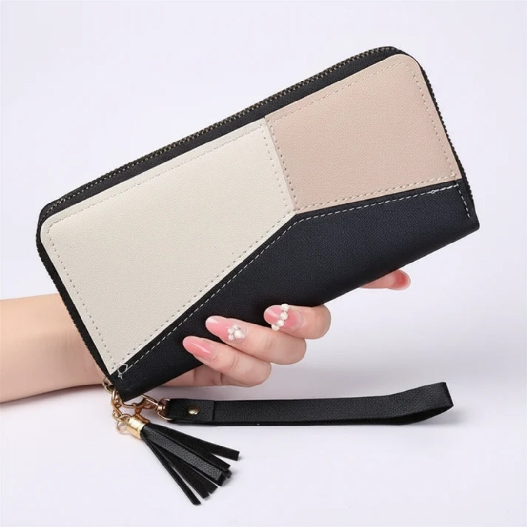 Geometric Wallet with Wrist Strap