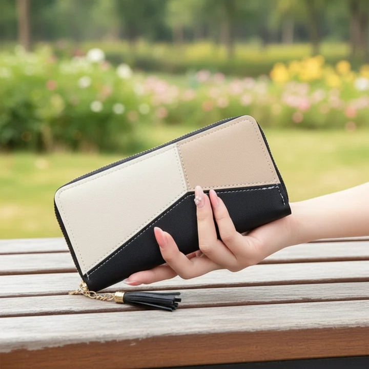 Geometric Wallet with Wrist Strap