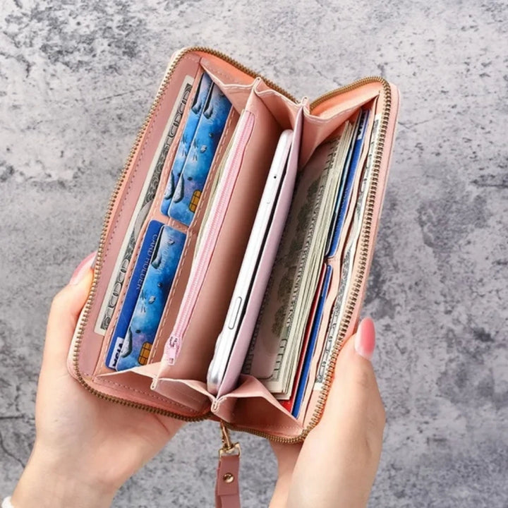 Geometric Wallet with Wrist Strap