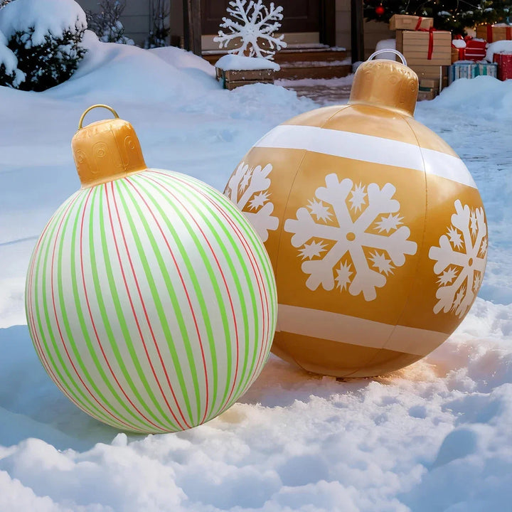 Giant Inflatable Christmas Ornaments - Weather-Resistant PVC Outdoor Decoration
