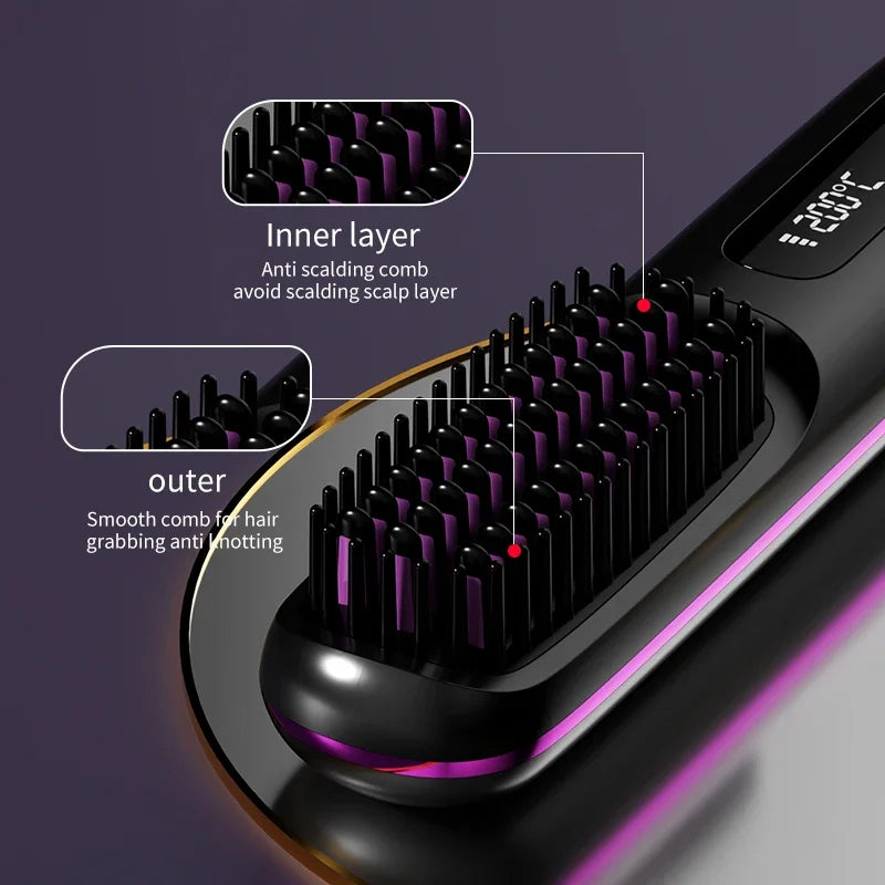 Glissara | Wireless Hair Stylers | USB Charging Function &amp; LCD Screen | Ceramic &amp; Ionic Technology