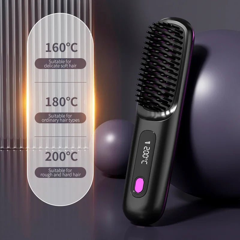 Glissara | Wireless Hair Stylers | USB Charging Function &amp; LCD Screen | Ceramic &amp; Ionic Technology
