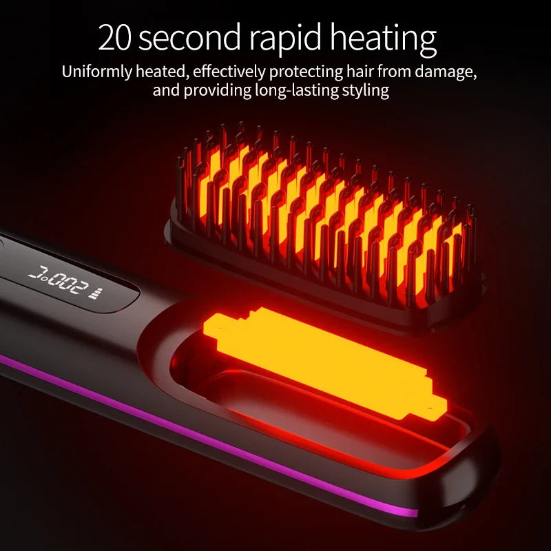 Glissara | Wireless Hair Stylers | USB Charging Function &amp; LCD Screen | Ceramic &amp; Ionic Technology