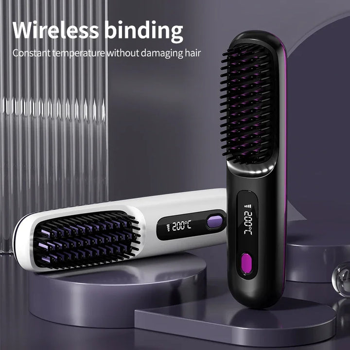 Glissara | Wireless Hair Stylers | USB Charging Function &amp; LCD Screen | Ceramic &amp; Ionic Technology