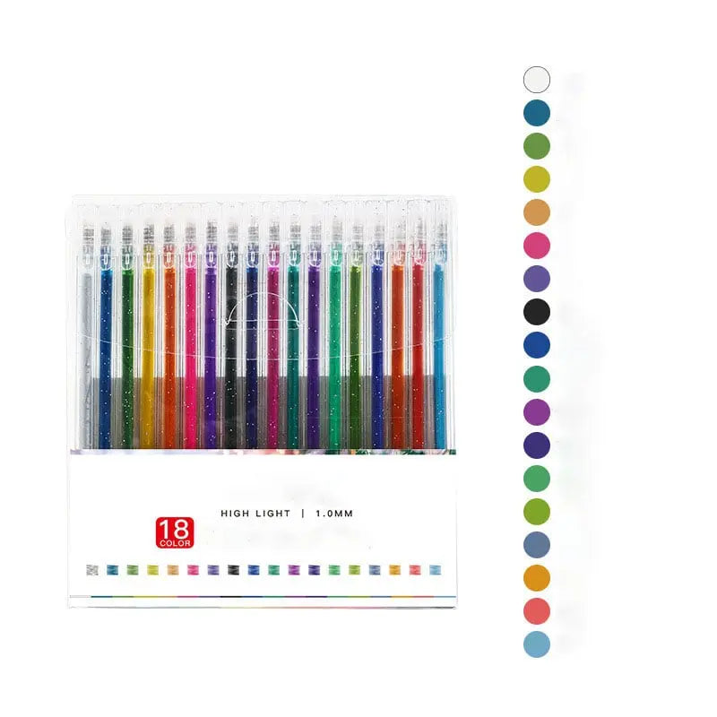 Glitter Gel Pen Set | Smooth-Gliding, Smudge-Proof &amp; Acid-Free | Fine Tip