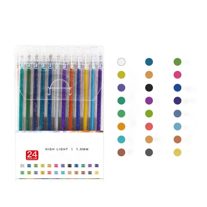 Glitter Gel Pen Set | Smooth-Gliding, Smudge-Proof &amp; Acid-Free | Fine Tip