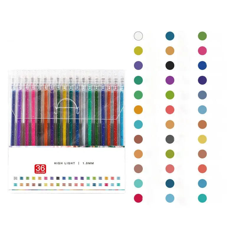 Glitter Gel Pen Set | Smooth-Gliding, Smudge-Proof &amp; Acid-Free | Fine Tip