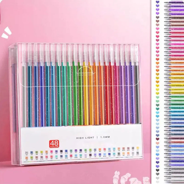 Glitter Gel Pen Set | Smooth-Gliding, Smudge-Proof &amp; Acid-Free | Fine Tip
