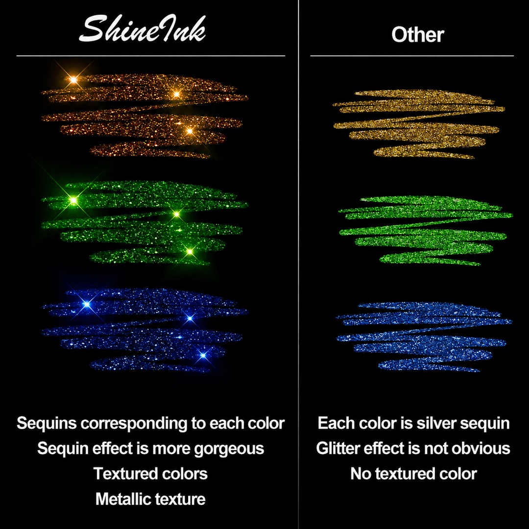 Glitter Gel Pen Set | Smooth-Gliding, Smudge-Proof &amp; Acid-Free | Fine Tip