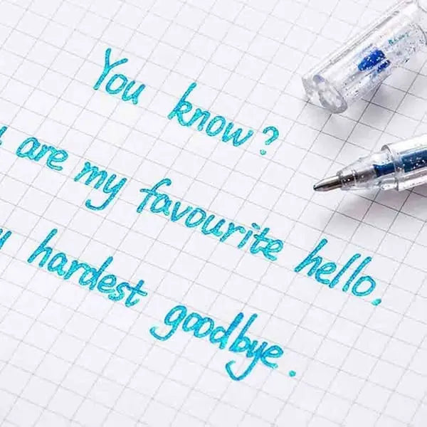 Glitter Gel Pen Set | Smooth-Gliding, Smudge-Proof &amp; Acid-Free | Fine Tip