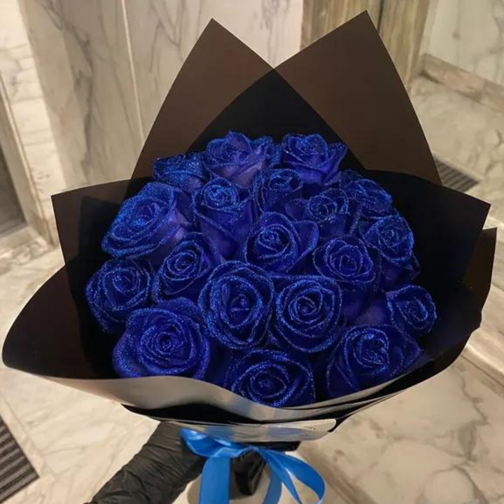 Glittering Eternal Roses – Durable Romantic Gift, Elegant Artificial Flower Bouquet