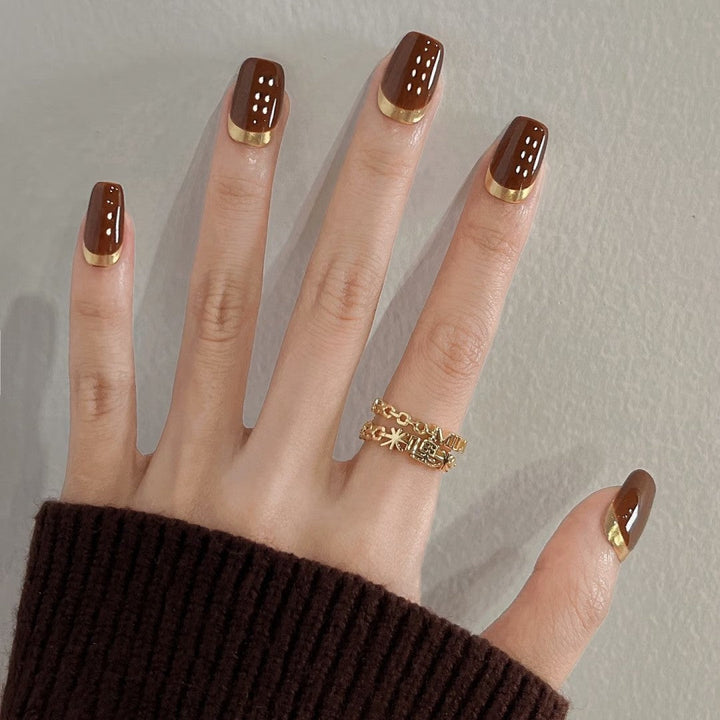 Glossy Press-On Nail Art Set