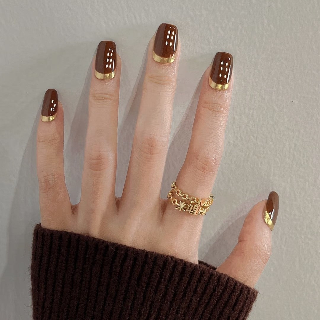 Glossy Press-On Nail Art Set