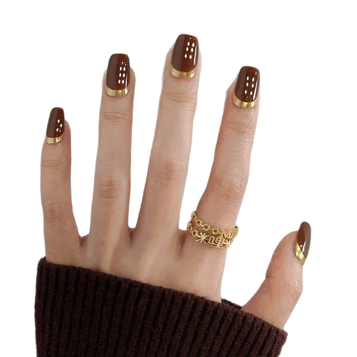 Glossy Press-On Nail Art Set