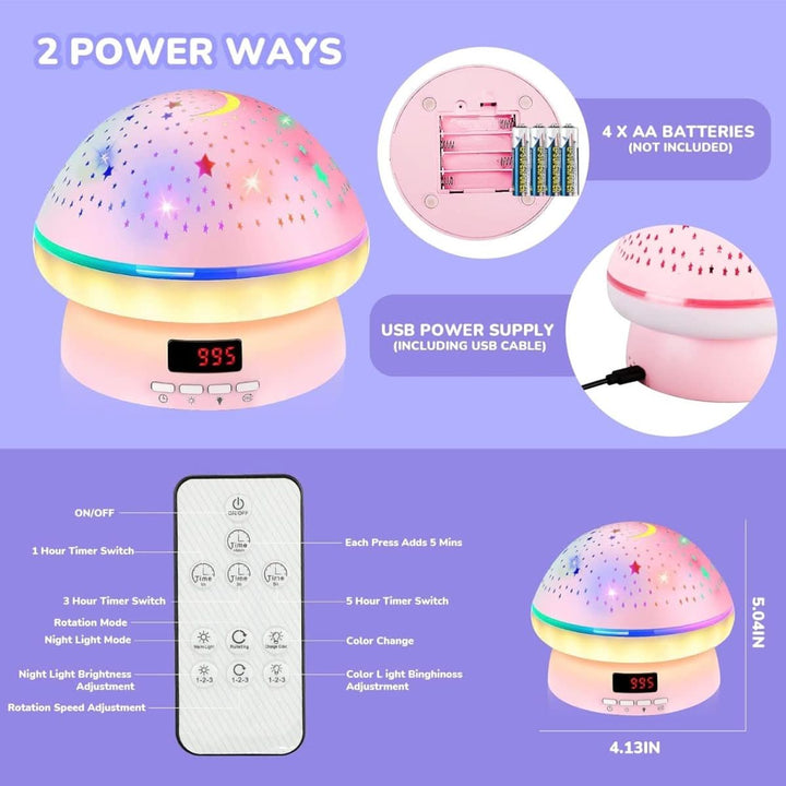 GLOWLIGHT – Magical Star Projector with 16 Colors &amp; Timer Function