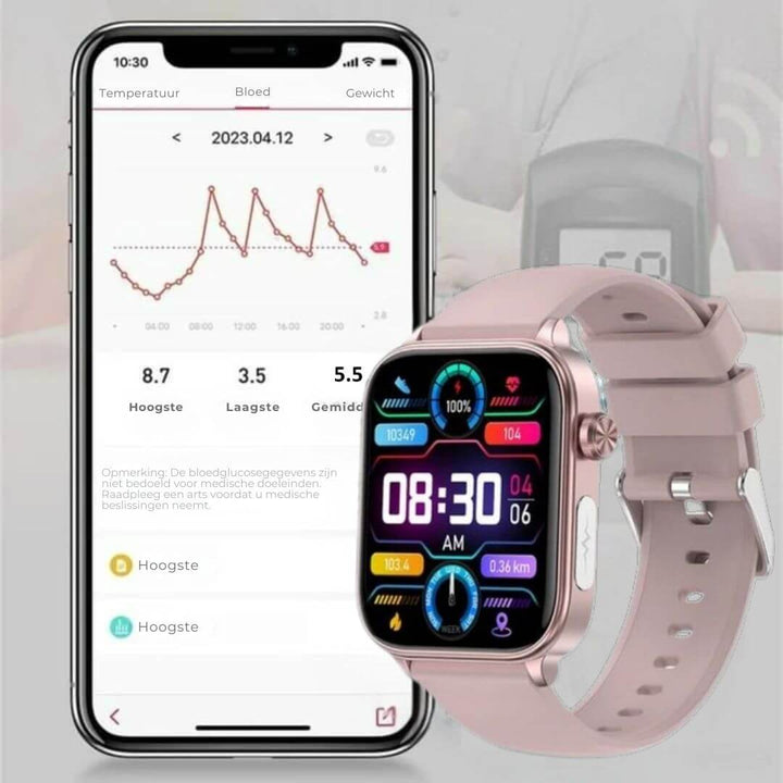 GlucoCare SOS - with SOS function incl. fall detection and certified blood glucose measurement (2025) - Original