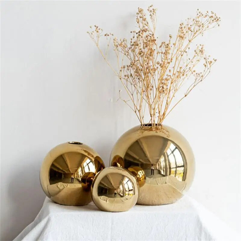 Gold Ball Vase