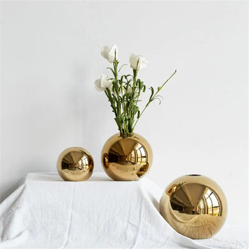 Gold Ball Vase