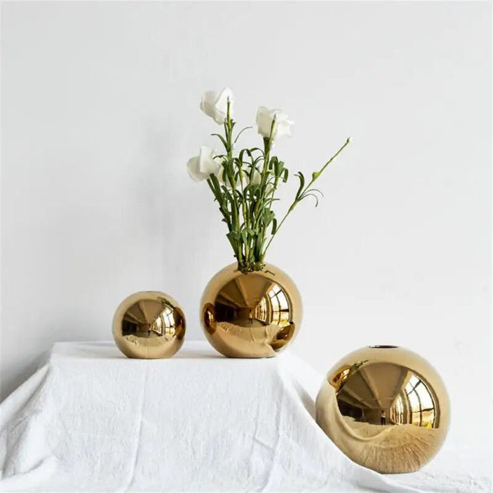 Gold Ball Vase