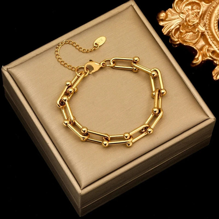 Gold Link Jewelry Set