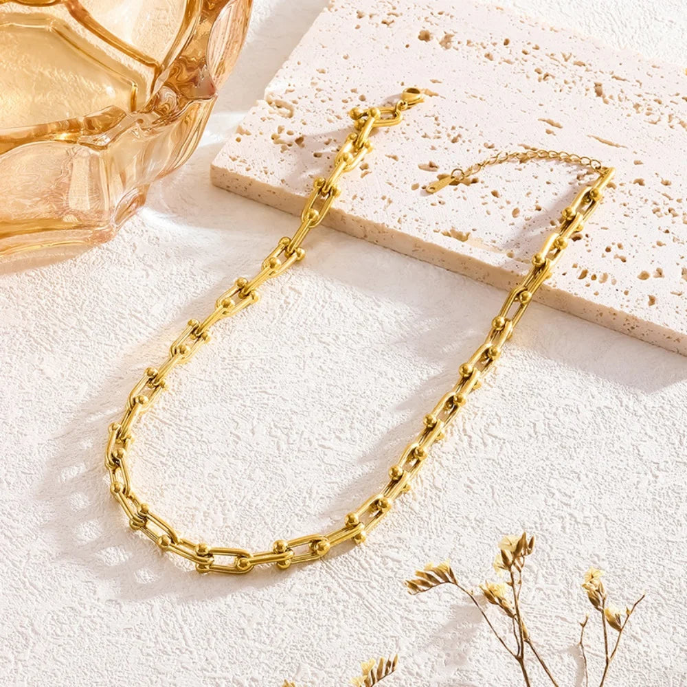Gold Link Jewelry Set