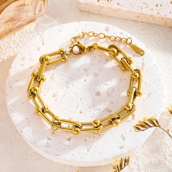 Gold Link Jewelry Set