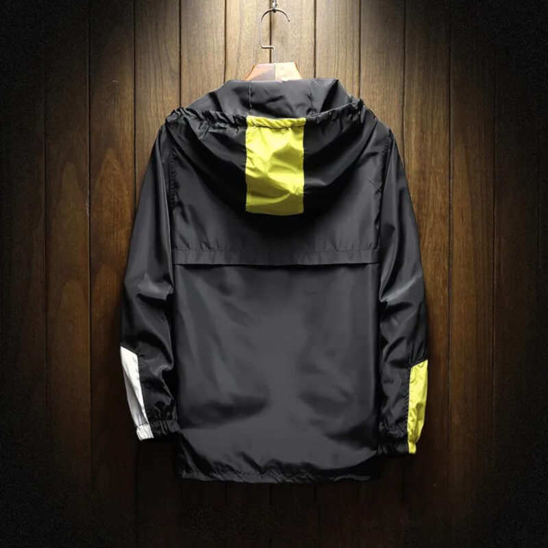Half-Zip Hooded Windbreaker Jacket