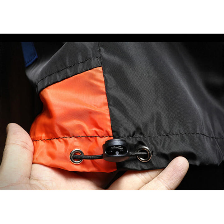 Half-Zip Hooded Windbreaker Jacket