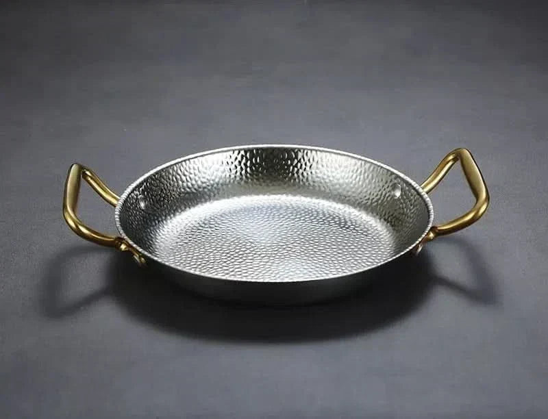 Hammered Stainless Steel Pot – Textured Base, Even Heat Distribution
