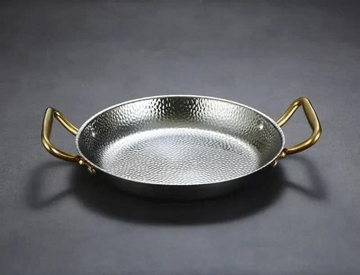 Hammered Stainless Steel Pot – Textured Base, Even Heat Distribution