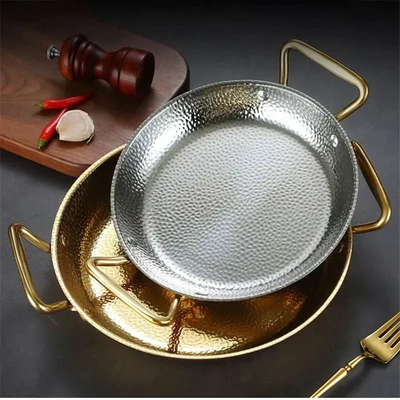 Hammered Stainless Steel Pot – Textured Base, Even Heat Distribution