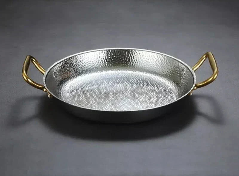 Hammered Stainless Steel Pot – Textured Base, Even Heat Distribution