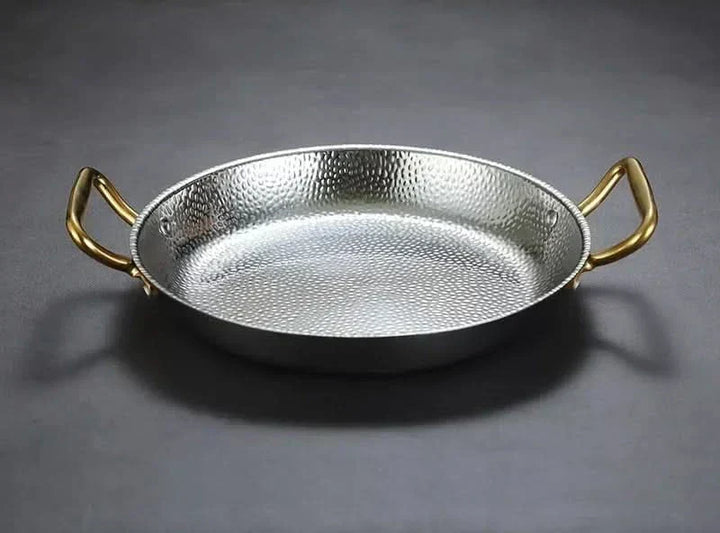 Hammered Stainless Steel Pot – Textured Base, Even Heat Distribution