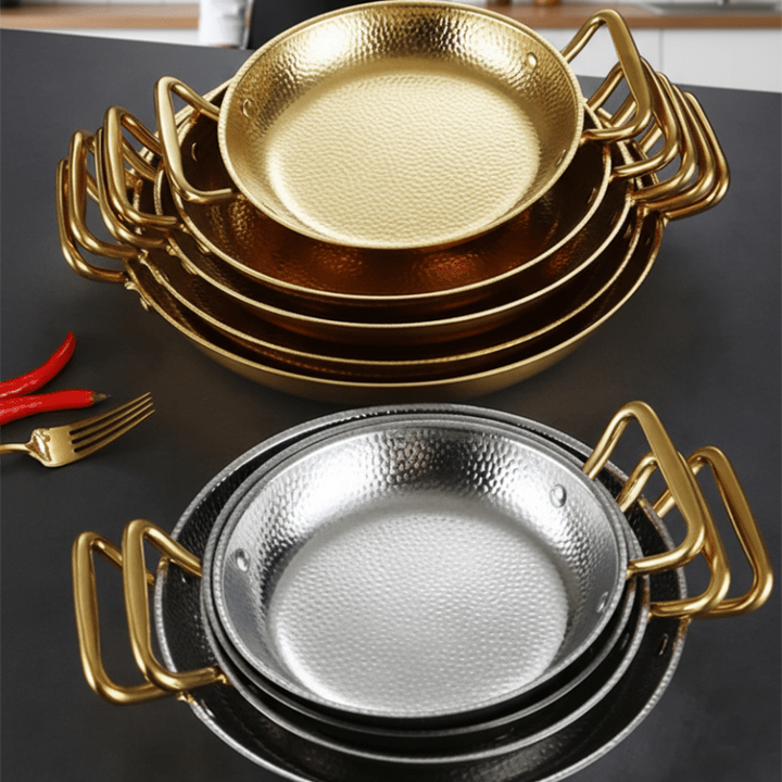 Hammered Stainless Steel Pot – Textured Base, Even Heat Distribution